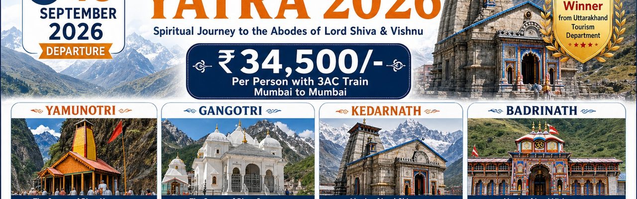 Char Dham Yatra 2026 from Mumbai — ₹34,500