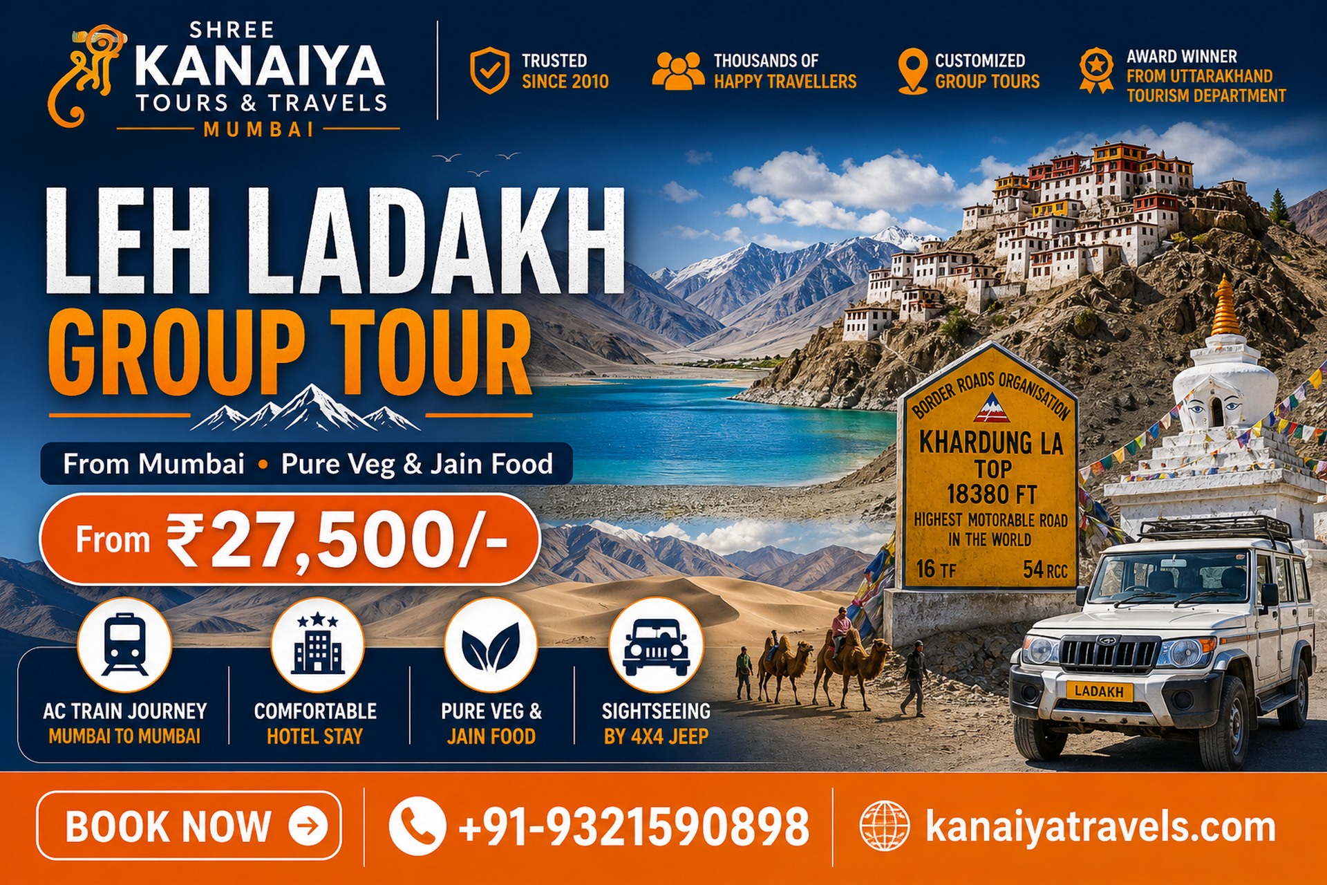 Leh Ladakh tour from Mumbai — From ₹27,500