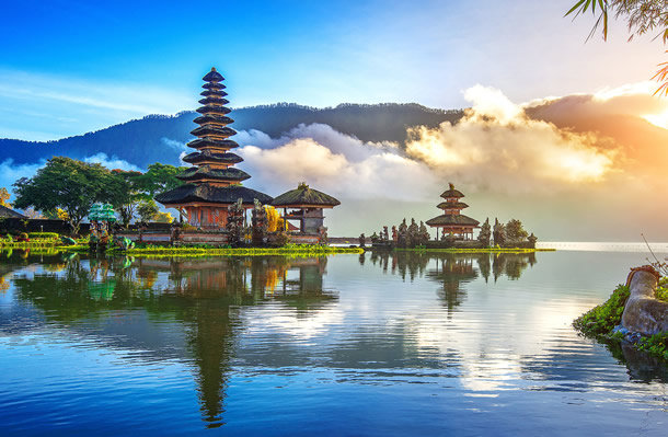 Bali temples and rice terraces